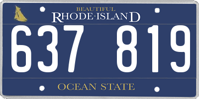 RI license plate 637819