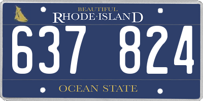 RI license plate 637824