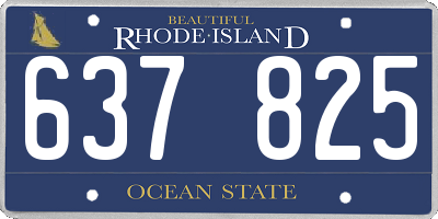 RI license plate 637825