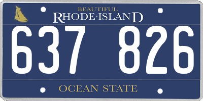 RI license plate 637826