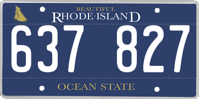 RI license plate 637827