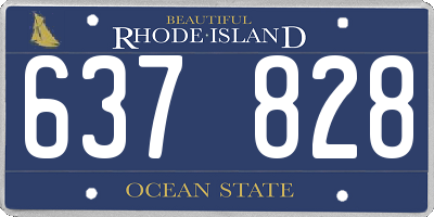 RI license plate 637828