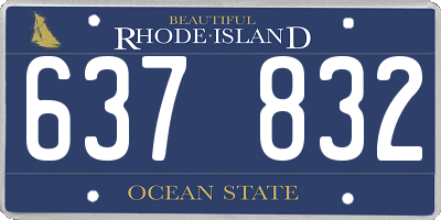 RI license plate 637832
