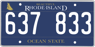 RI license plate 637833