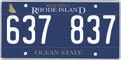RI license plate 637837