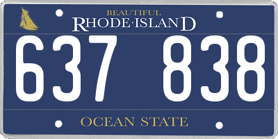 RI license plate 637838