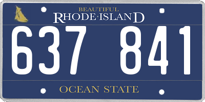 RI license plate 637841