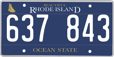 RI license plate 637843