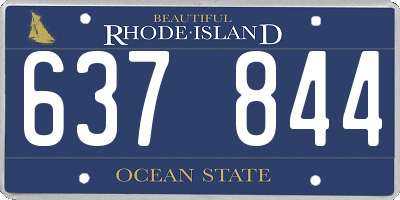 RI license plate 637844