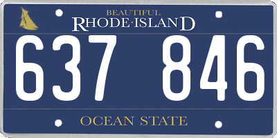 RI license plate 637846