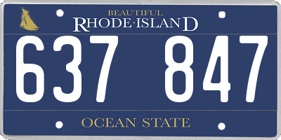 RI license plate 637847