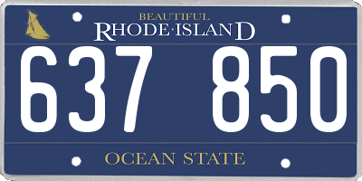 RI license plate 637850