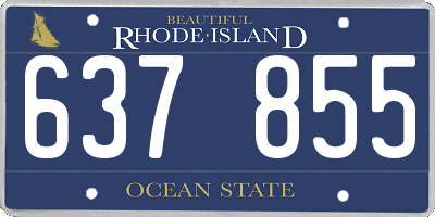 RI license plate 637855