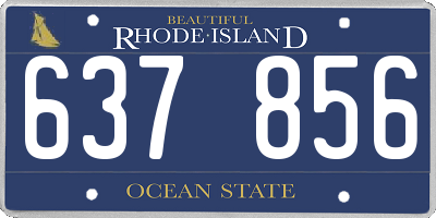 RI license plate 637856