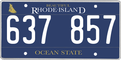 RI license plate 637857