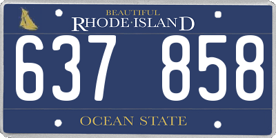 RI license plate 637858