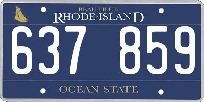 RI license plate 637859