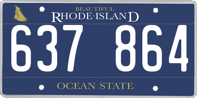RI license plate 637864