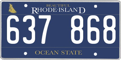 RI license plate 637868