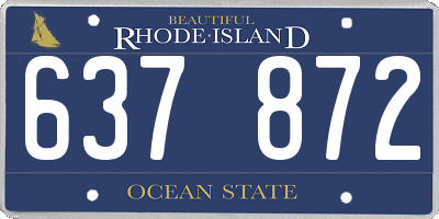 RI license plate 637872