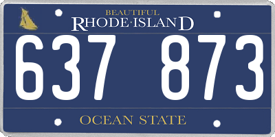 RI license plate 637873
