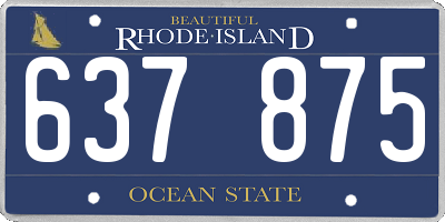 RI license plate 637875