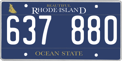 RI license plate 637880