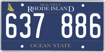 RI license plate 637886