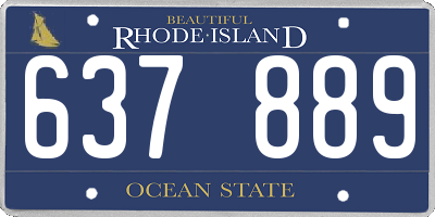 RI license plate 637889