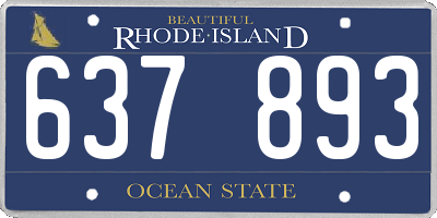 RI license plate 637893