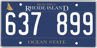RI license plate 637899