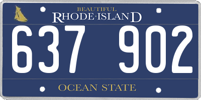 RI license plate 637902