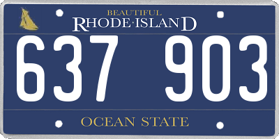 RI license plate 637903
