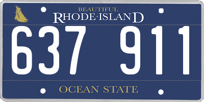 RI license plate 637911