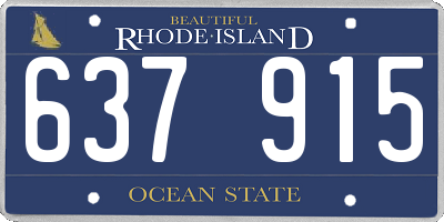 RI license plate 637915