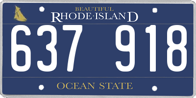 RI license plate 637918