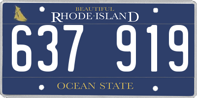 RI license plate 637919