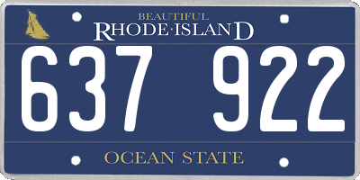 RI license plate 637922