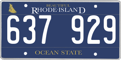 RI license plate 637929