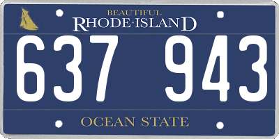 RI license plate 637943