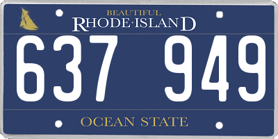 RI license plate 637949