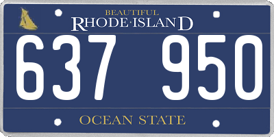 RI license plate 637950