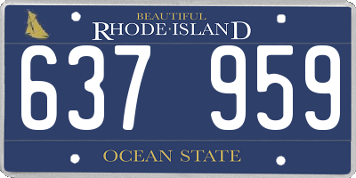 RI license plate 637959