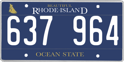 RI license plate 637964