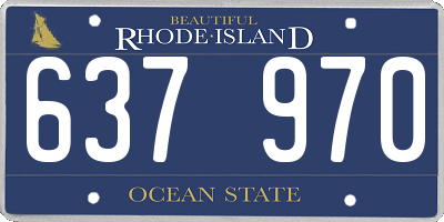 RI license plate 637970