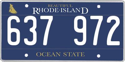 RI license plate 637972