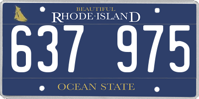 RI license plate 637975