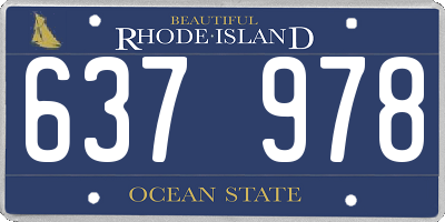 RI license plate 637978
