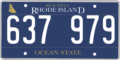 RI license plate 637979