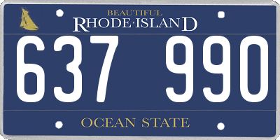RI license plate 637990